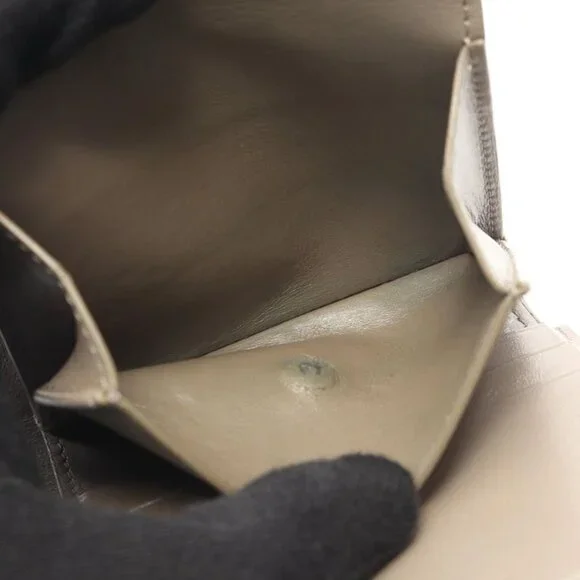 Celine Trifold Wallet Small Trifold Wallet Gray Beige Leather - Picture 5 of 11